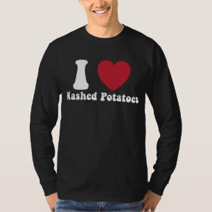 Ik hou van Gepureerde Aardappelen Kerstmaal Cadeau T-shirt
