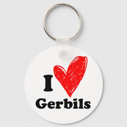Ik hou van Gerbils Sleutelhanger (Voorkant)