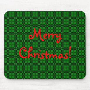 Ik hou van geruite- Christmas Green Muismat