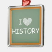Ik hou van geschiedenis metalen ornament (Links)