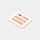 Ik hou van gespierde papa's post-it® notes (Schuin)