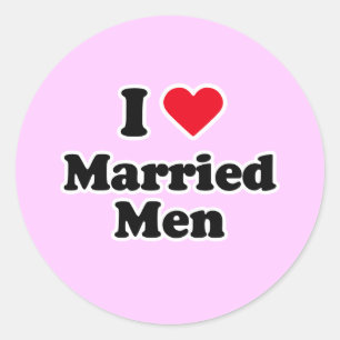 Ik hou van getrouwde mannen ronde sticker