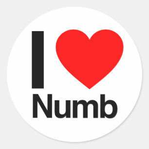 ik hou van gevoelloos ronde sticker