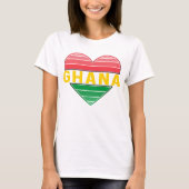 Ik hou van Ghana, Ghanees hart T-shirt (Voorkant)