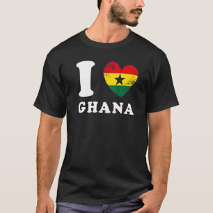 Ik hou van Ghana Heart Flag Ghana T-shirt