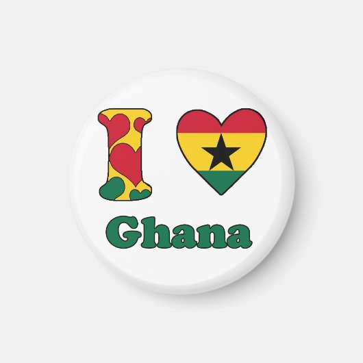 Ik hou van Ghana Magneet (Voorkant)