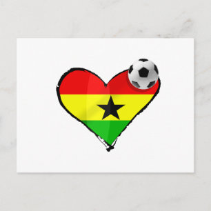 Ik hou van Ghana's zwarte sterren - Ghana-cadeaus Briefkaart