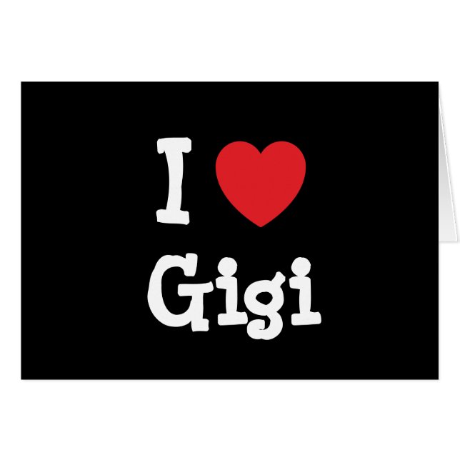 Ik hou van Gigi hart T-Shirt (Voorkant Horizontaal)