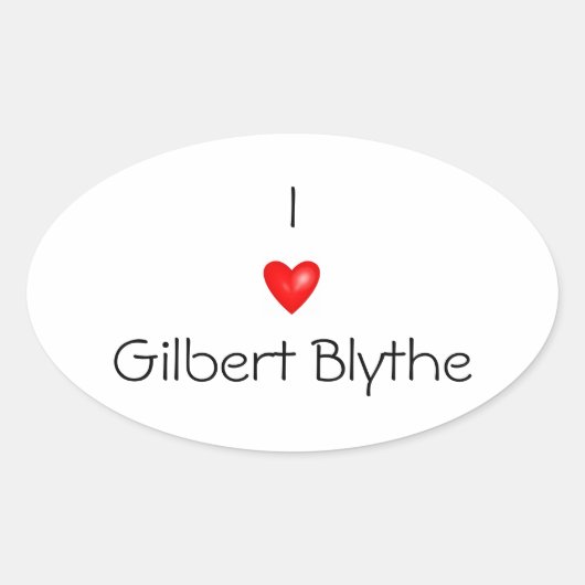 Ik hou van Gilbert Blythe auto sticker (Voorkant)
