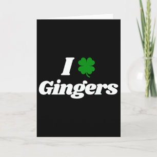 Ik hou van Gingers Clover Shamrock St. Patrick's D Kaart