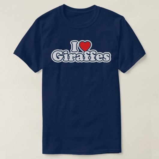 Ik hou van Giraffes - 1  T-shirt (Design voorkant)