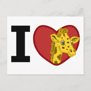 Ik hou van Giraffes Briefkaart