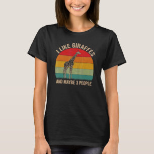 Ik hou van Giraffes en misschien 3 mensen die graf T-shirt