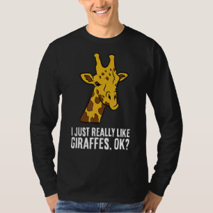 Ik hou van Giraffes oké Cute Giraffe T-shirt