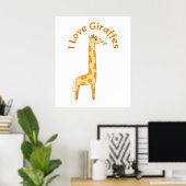 Ik hou van Giraffes Poster (Thuiskantoor)