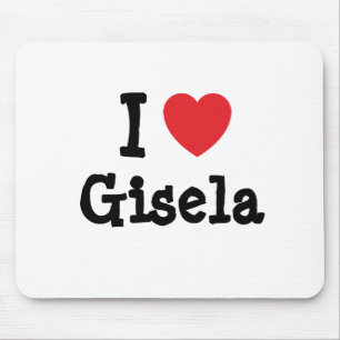 Ik hou van Gisela hart T-Shirt Muismat
