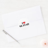 Ik hou van gitaar ronde sticker (Envelop)