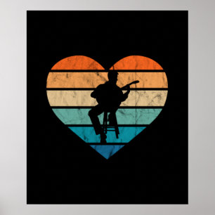 Ik hou van gitaristen met akoestische gitaar poster