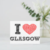 Ik hou van Glasgow Briefkaart (Staand voorkant)