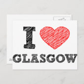 Ik hou van Glasgow Briefkaart (Voorkant / Achterkant)