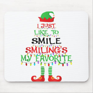 Ik hou van glimlachen als mijn favoriete kerstman. muismat