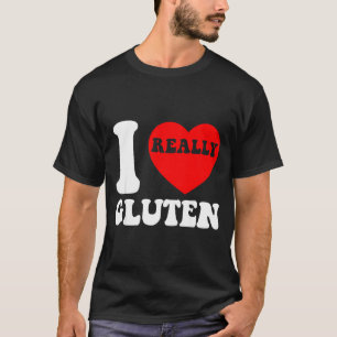 Ik hou van Gluten Ik Hart Gluten Calorieën Koolhyd T-shirt