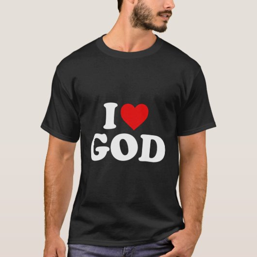 Ik hou van God - Hart T-shirt (Voorkant)