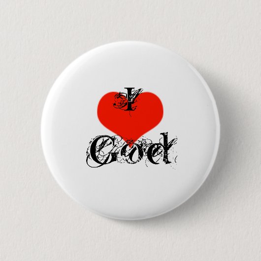 Ik hou van God Ronde Button 5,7 Cm (Voorkant)