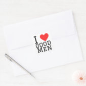 Ik hou van goede mannen vierkante sticker (Envelop)