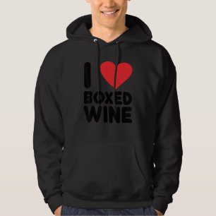 Ik hou van goedkope wijn in dozen 2 hoodie