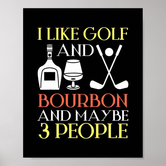 Ik hou van Golf Bourbon en misschien 3 mensen Golf Poster (Voorkant)