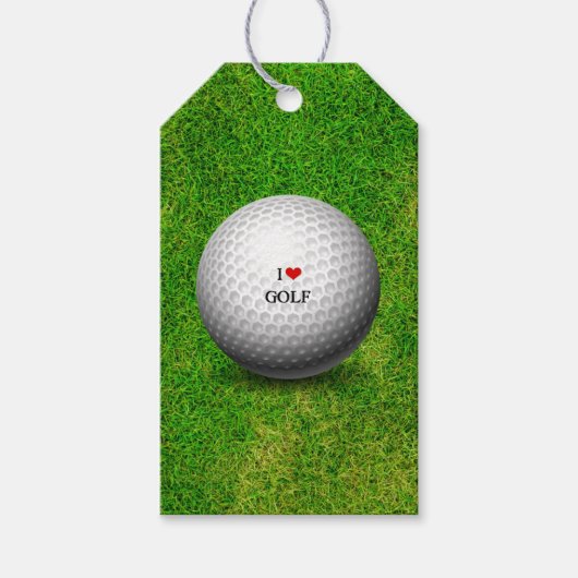 Ik hou van golf cadeaulabel (Voorkant)