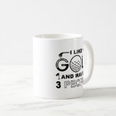 Ik hou van Golf en misschien 3 mensen Koffiemok (Voorkant rechts)