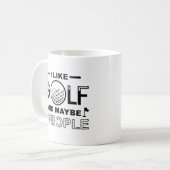 Ik hou van Golf en misschien 3 mensen Koffiemok (Voorkant links)