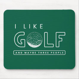 Ik hou van golf en misschien drie mensen golf cita muismat