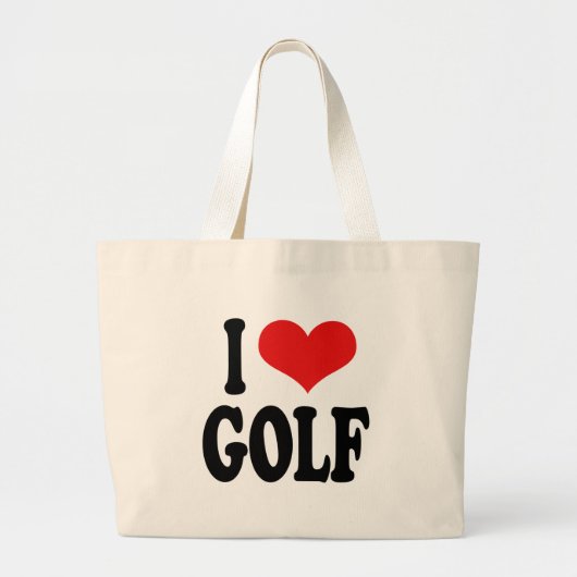 Ik hou van Golf Grote Tote Bag (Voorkant)