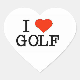 Ik hou van Golf Hart Sticker