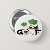 Ik hou van Golf Ronde Button 5,7 Cm (Voorkant /achterkant)