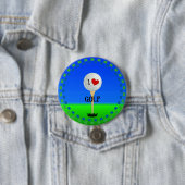 Ik hou van Golf Ronde Button 7,6 Cm (In situ)