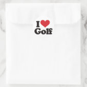 Ik hou van Golf Ronde Sticker (Tas)
