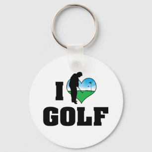 Ik Hou Van Golf Sleutelhanger