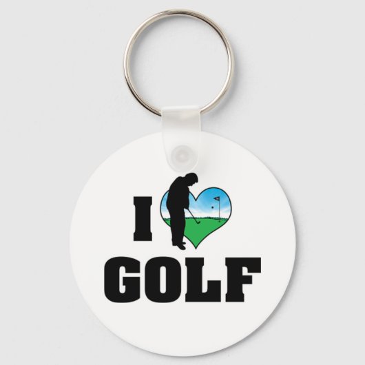 Ik hou van Golf Sleutelhanger (Voorkant)