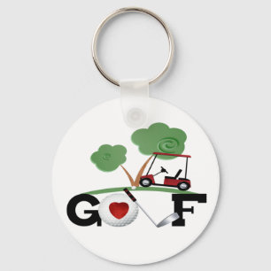 Ik hou van Golf Sleutelhanger