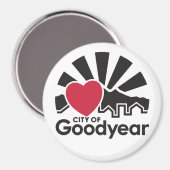 Ik hou van Goodyear Round Magnet Magneet (Voorkant / Achterkant)