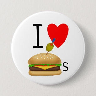 Ik hou van Gormet Burgers (cheeseburgers) Ronde Button 7,6 Cm