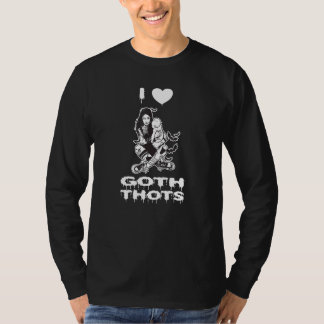 Ik hou van Goth Thots Satan Occultisme Goth Satani T-shirt