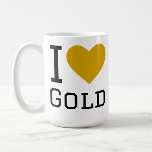 Ik hou van goud koffiemok