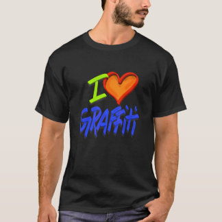 Ik hou van graffiti Grafisch voor straatartiesten T-shirt