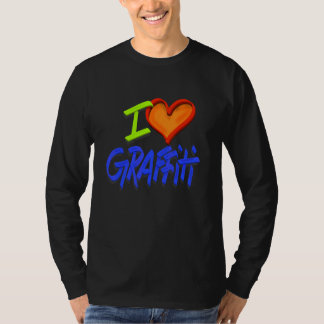 Ik hou van Graffiti Grafisch voor Street Artists T-shirt
