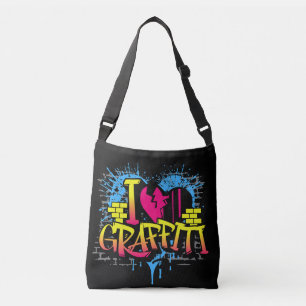 Ik hou van graffiti – Straatkunst Crossbody Tas